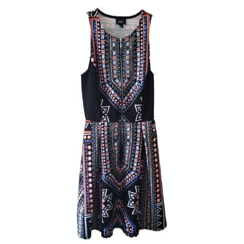 Mossimo Multicolor Tribal Sleeveless Fit & Flare Dress